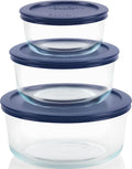 Pyrex Simply Store (3-Pack) Glass Food Storage Containers Set (2, 4, 7 Cup)