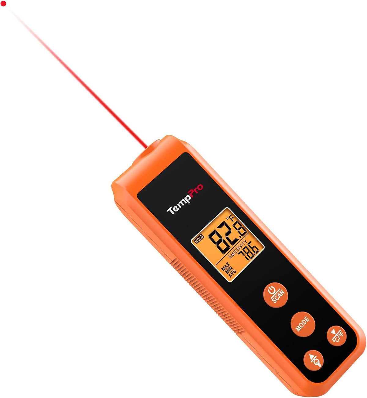 TempPro TempScan 2-in-1 Infrared Thermometer Gun with Meat Probe