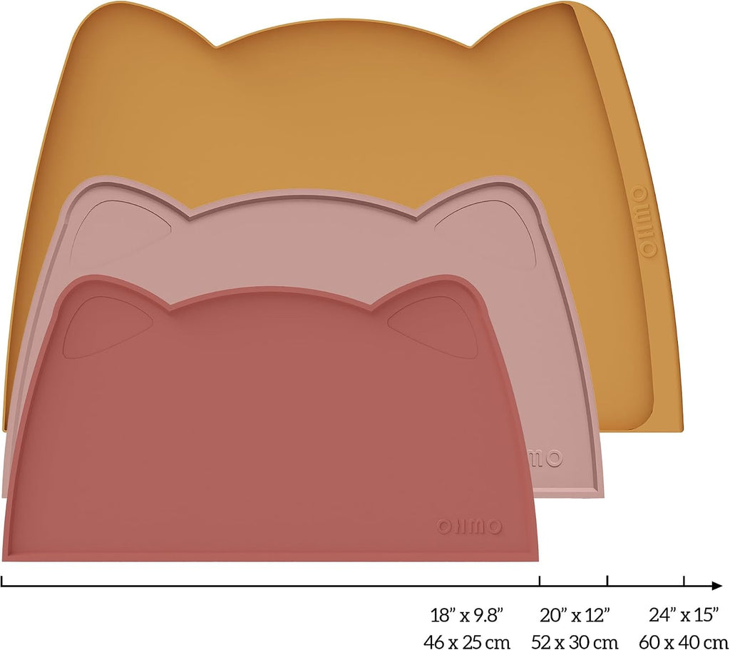 OHMO Cat Food Mat, Silicone Pet Feeding Mat, 18x9.8, Erythrinus