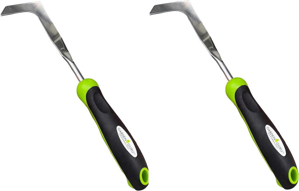 Garden Guru Patio Crack Weeder Tool with Ergonomic Handle – Stainless Steel Weed Puller for Patio Sidewalk Driveway Cracks | Rust Resistant