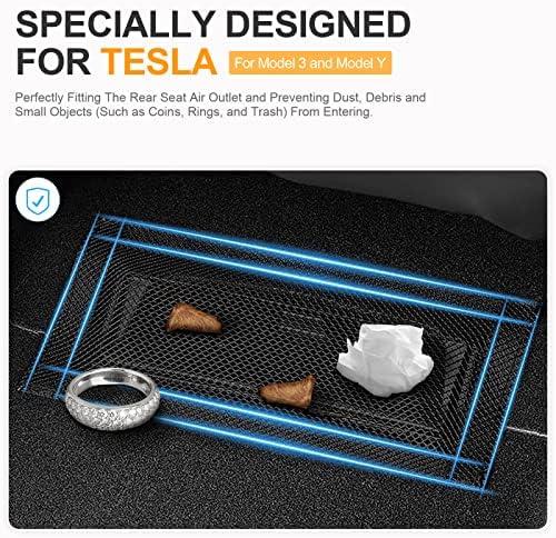 SARDVISA 2-Pack Rear Air Vent Covers for Tesla Model 3 and Model Y