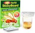 LFSYS Fruit Fly Traps for Indoors – 25 Pack DIY Cup Cover Adhesive Cards for Fruit Fly – Clear, Mess-Free, Indoor Use