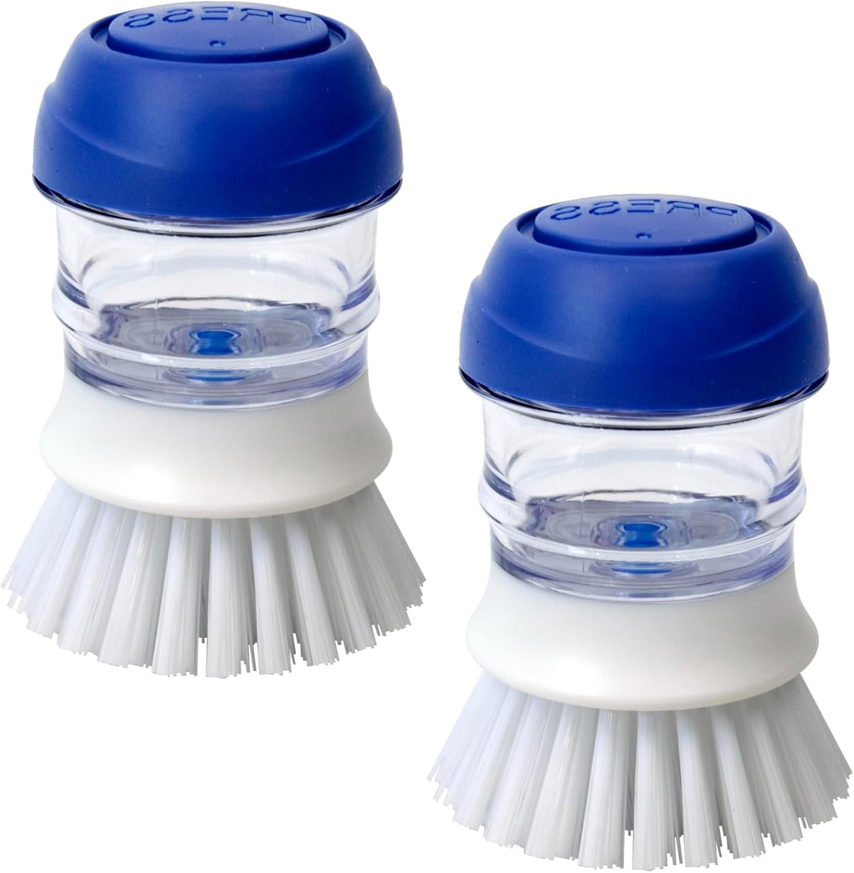 CELOX 2 Pack Dish Brush with Soap Dispenser for Kitchen Cleaning