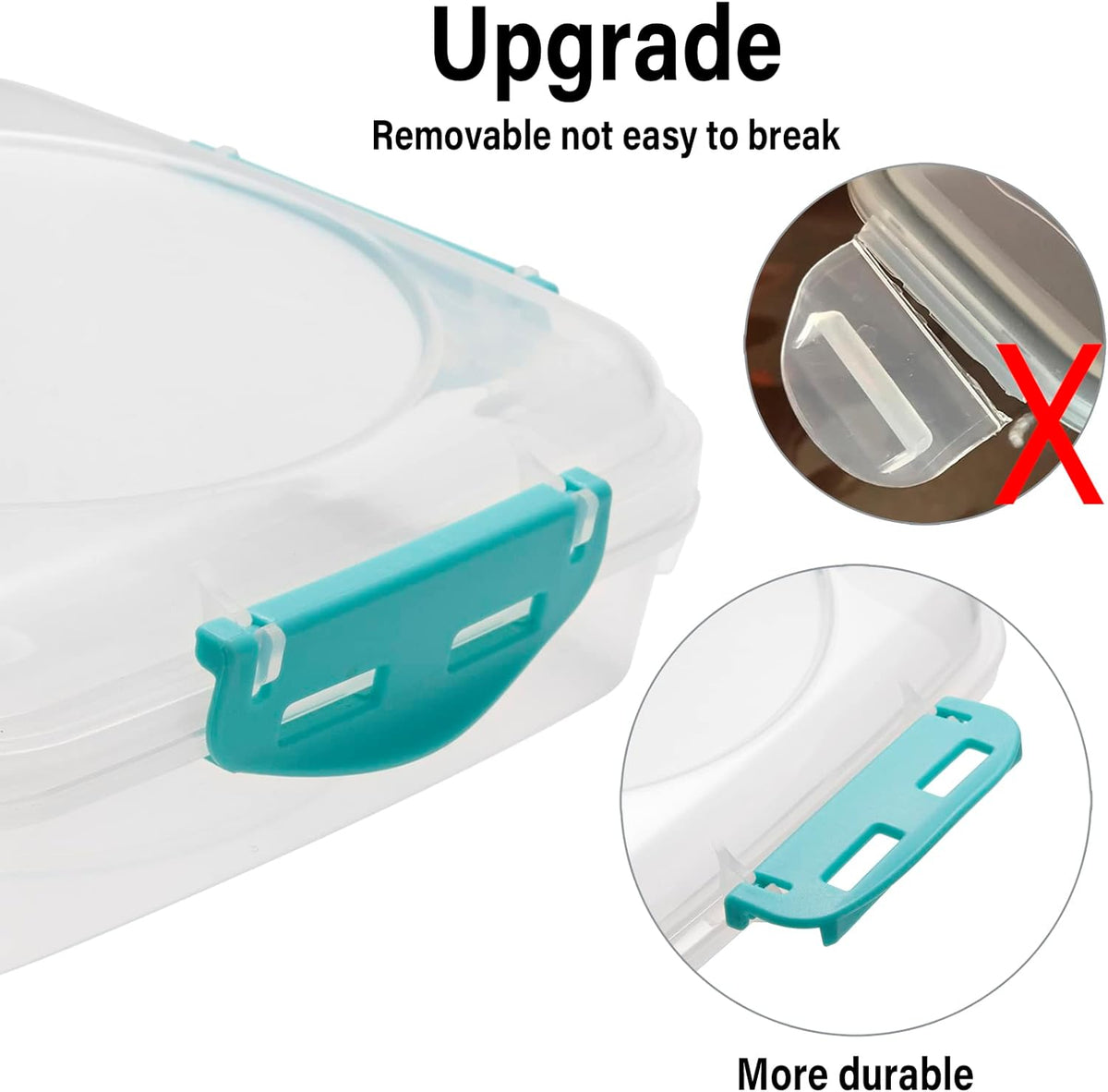 4 PCS Sandwich Containers 100% Airtight BPA-Free Microwave Dishwasher Safe