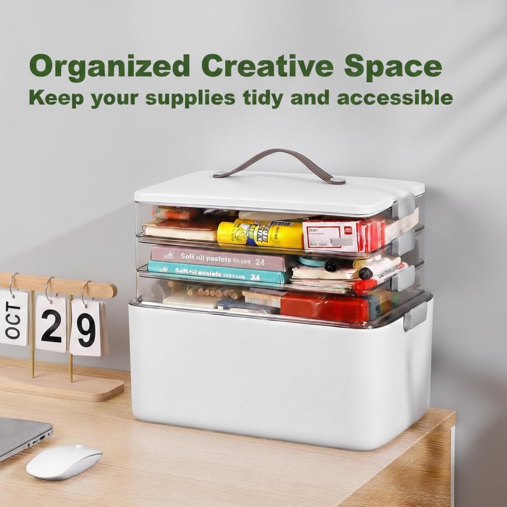 MOPALL Craft Medicine Cabinet Organizers Storage Box for Art Supply Sewing
