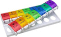 Ezy Dose Weekly (7-Day) AM/PM Pill Organizer, Large Planner, Black/White