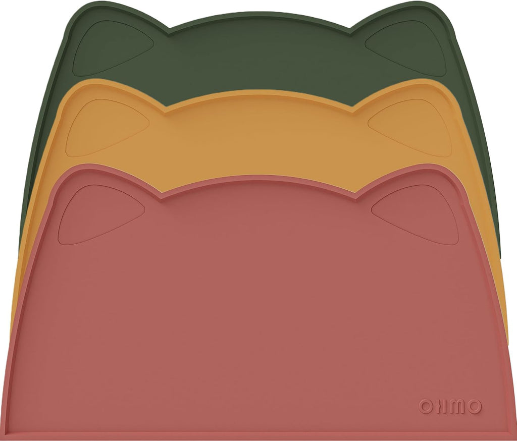 OHMO Cat Food Mat, Silicone Pet Feeding Mat, 18x9.8, Erythrinus