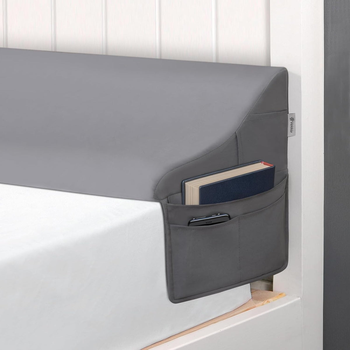 Vekkia King Size Bed Wedge Pillow for Headboard,Bed Wedge Gap Filler(0-6")