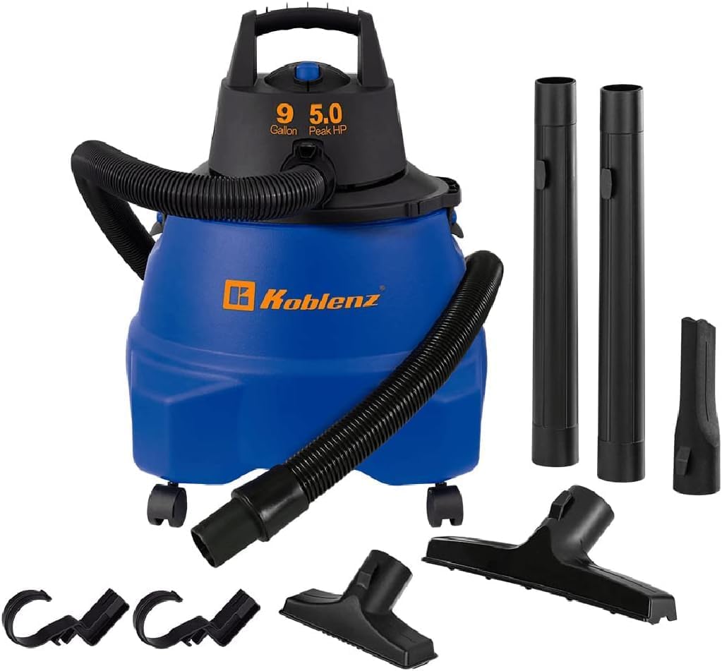 Koblenz WD-2L Wet Dry Vacuum Cleaner, Home Car Garage Workshop, 2.0 PHP