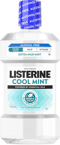 Listerine Cool Mint Alcohol Free Mouthwash, Mild Mint, 33.8 fl. oz/1 L