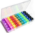 50 Pieces Dice Set, 14mm 6 Sided Colored Dice with Plastic Storage Box