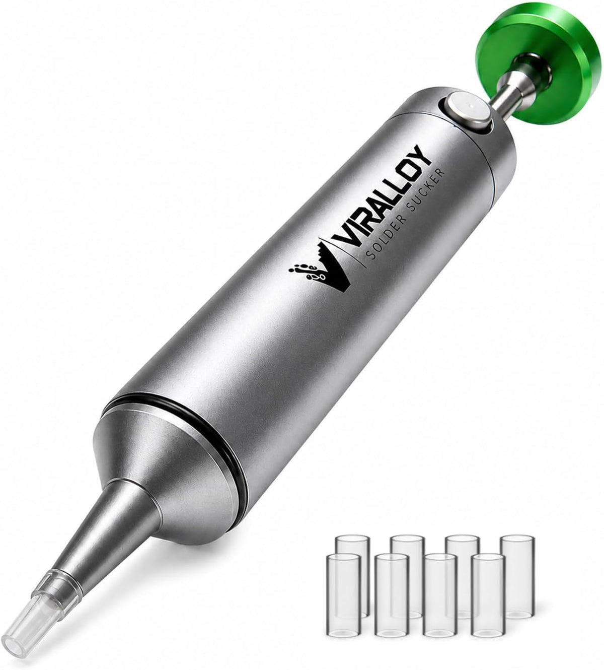 Solder Sucker Tool No Clog Silicone-Tip Manual Desoldering Pump Soldering Accessories for Solder Remover – Unrivaled Suction • No Power Needed • Ultra Low-Maintenance • Best-in-Class Desoldering Gun