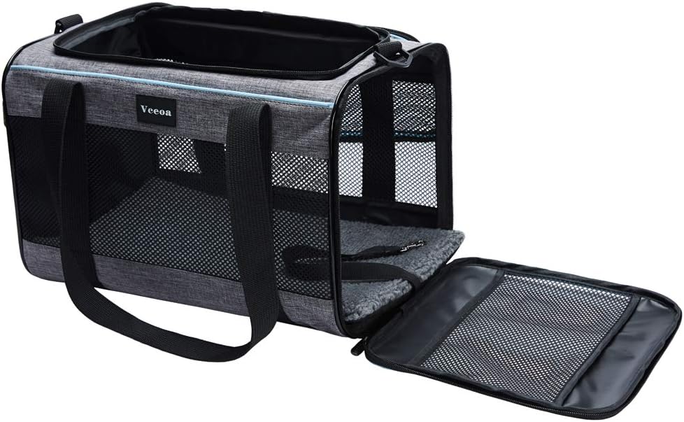Vceoa 17.5"x11"x11" Pet Carrier for Cats
