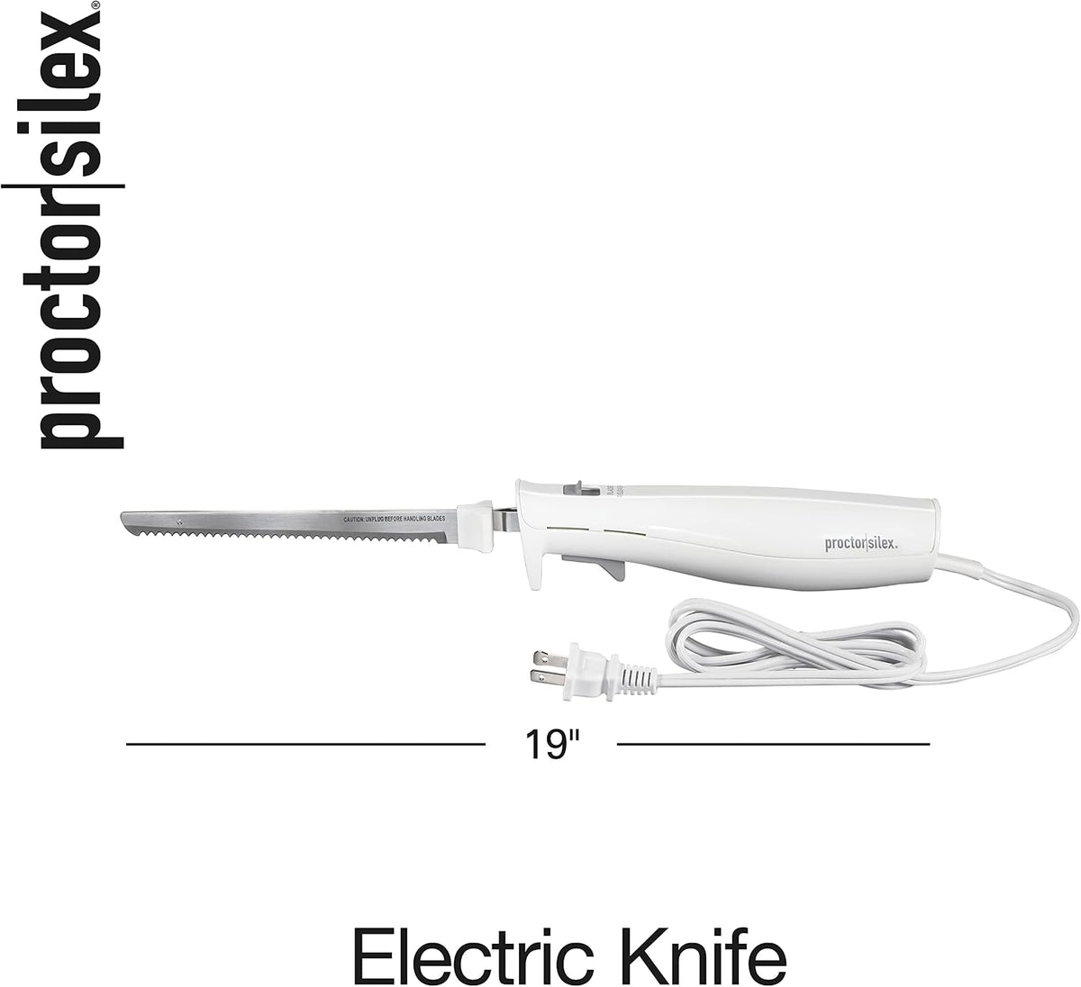 Proctor Silex Easy Slice Electric Knife With Serrated Stainless Steel Blade