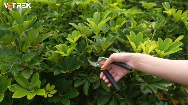 8.5" Bypass Pruning Shears, Jam-Proof Spring Clippers for branches