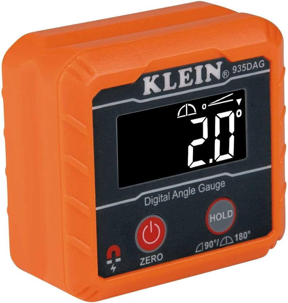 Klein Tools 935DAG Digital Electronic Level and Angle Gauge, Measures 0 - 90 and 0 - 180 Degree Ranges, Measures and Sets Angles