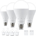 DEBAOBULB 6 Pack Rechargeable Emergency Light Bulbs, Battery Powered LED Light Bulb 6000K Daylight E26 120 Volt 9W 60W Equivalent with 1200mAh for Home Power Outage Camping Hurricane