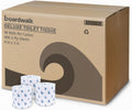 Boardwalk 2-Ply Bathroom Toilet Paper Tissue, Septic Safe, 500 Sheets/Roll, Bulk Quantity 96 Rolls/Carton, 4" x 3", White
