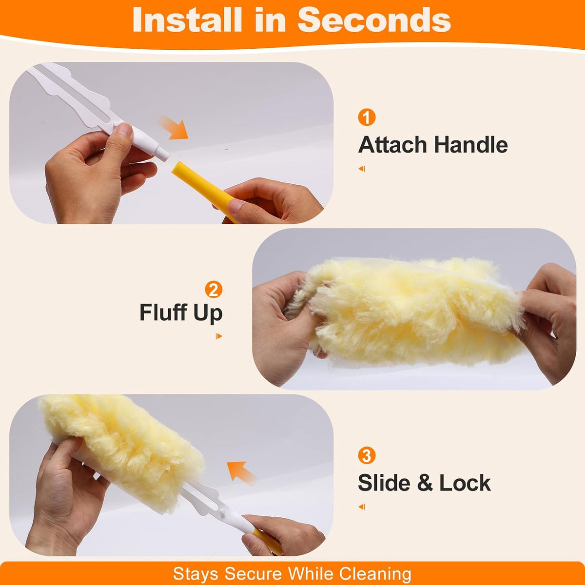 50 Count Heavy Duty Duster Refills Compatible with Swiffer Dusters