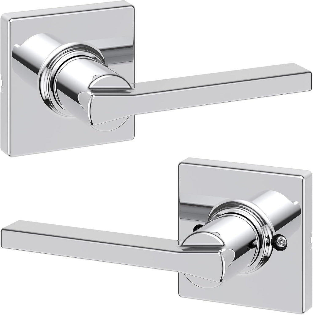Kwikset Casey Passage Door Lever, Non-Locking Handle for Interior Hall and Closet Doors, Reversible for Easy Install, Featuring Microban Protection in Matte Black