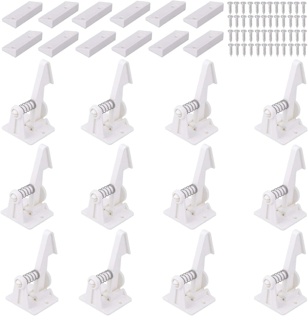 Vmaisi 12 Pack Cabinet Locks Child Safety Latches - Easy Install No-Drill