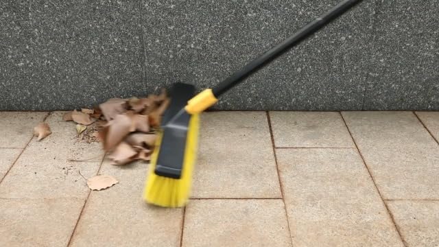 Yocada 18 Inch Push Broom Heavy-Duty Outdoor Commercial Broom Brush