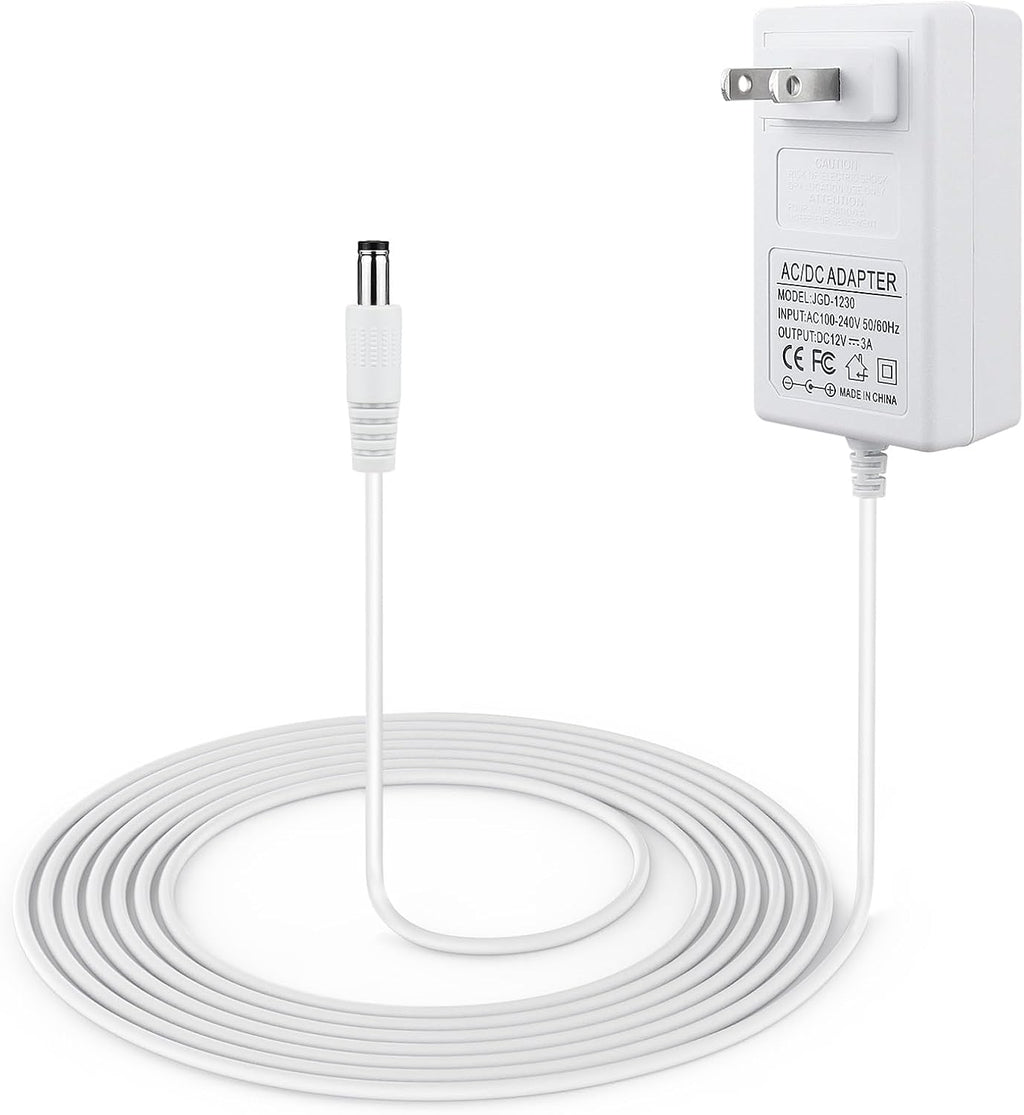 10ft Power Cord for 4moms mamaRoo 4, 12V 3A Charger for RockaRoo Baby Swing