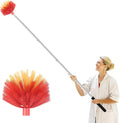 Cobweb Duster with Extension Pole，Adjustable 57" Spider Web Brush with Pole