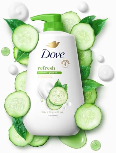 Dove Body Wash Body Wash Refresh Cucumber & Green Tea 30.6 oz, Sulfate Free