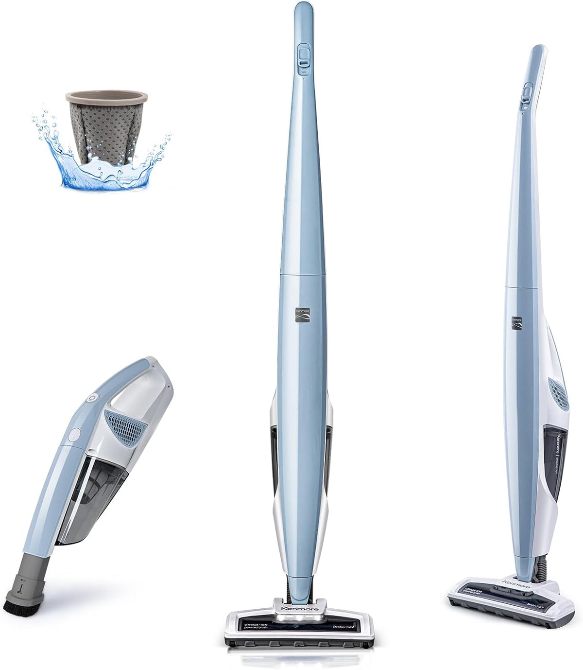 Kenmore DS1020 16V Cordless Stick Vacuum Lightweight 2-in-1 Handheld