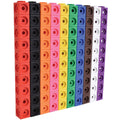 edxeducation Math Cubes, Set of 100 Counting Blocks, 5 Shapes and 10 Colors