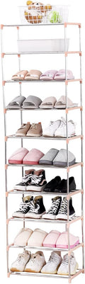 Stackable Small Shoe Rack, Entryway, Hallway and Closet (3-Tier, Black)