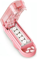 DEPAD Pill Cutter Splitter for Small and Tiny Pills, Pill Splitter for Cutting Multiple Pills with Adjustable Bars & Hidden Blade, Safely Cuts Small or Large Tablets for Seniors & Pets