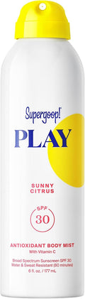 Supergoop! PLAY SPF 30 Antioxidant Body Mist w/Vitamin C -Broad Spectrum Sunscreen Spray - Great for Active Days