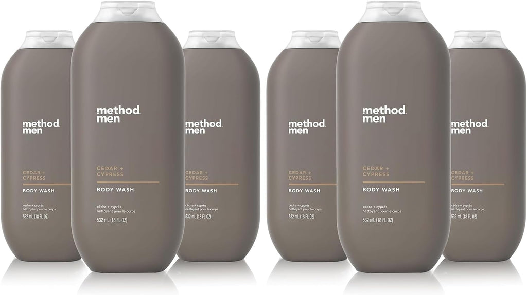 method Men’s Body Wash, Cedar + Cypress, 18 fl oz, 3 Pack