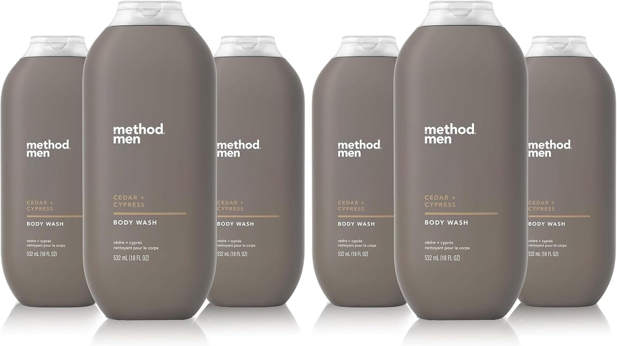 method Men’s Body Wash, Cedar + Cypress, 18 fl oz, 3 Pack
