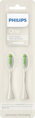 Philips Sonicare One Genuine Replacement Brush Heads, 2-Pack, Black