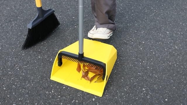 Yocada Commercial Broom and Dustpan Set with Comb Commercial Outdoor Indoor