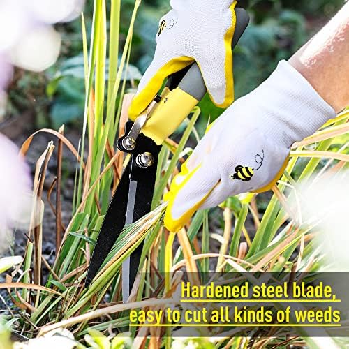 Upgraded Grass Shears, Hand Grass Clippers, Grass Trimming Shears for Garden, Lawn Edges