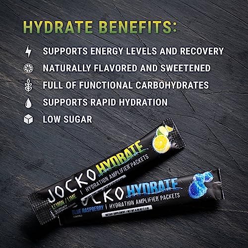 Jocko Fuel Hydrate Electrolyte Powder Packets, Lemon Lime | 16 Packets