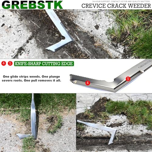 GREBSTK Crack Weeder Crevice Weeding Stainless Steel Sharp Lightweight Tool