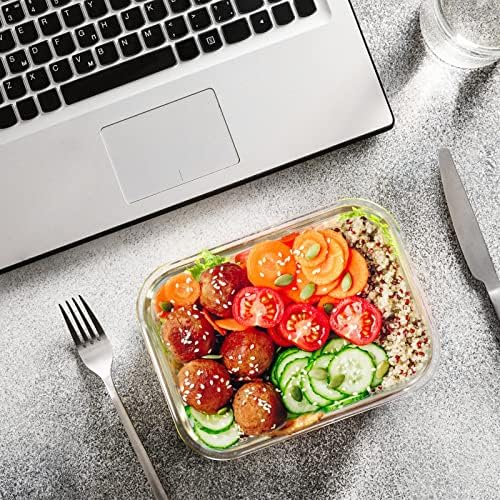 M MCIRCO 24 Piece Glass Food Storage Containers with Lids,Gray