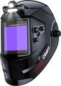 ARCCAPTAIN Auto Darkening Welding Helmet with Light, 3.94"X3.66" Large View