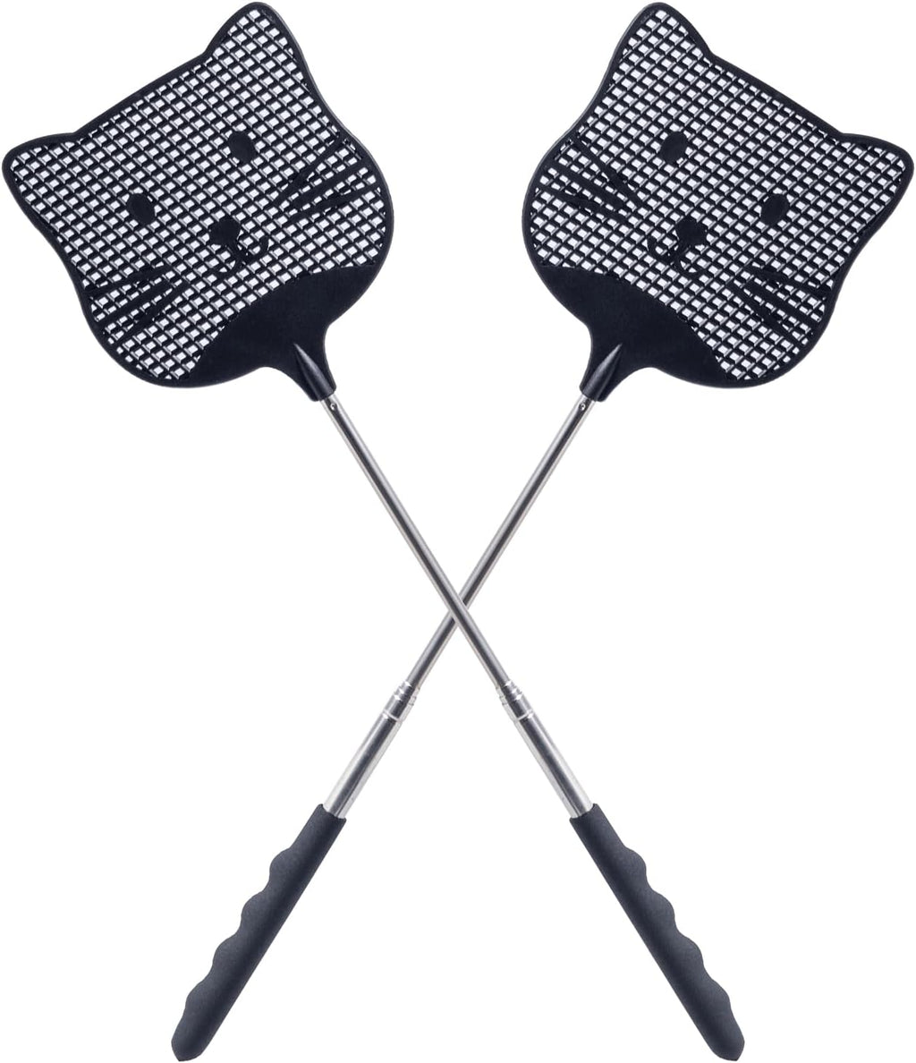2pcs Extendable Fly Swatter, 25 inch Handle Indoors Flyswatters
