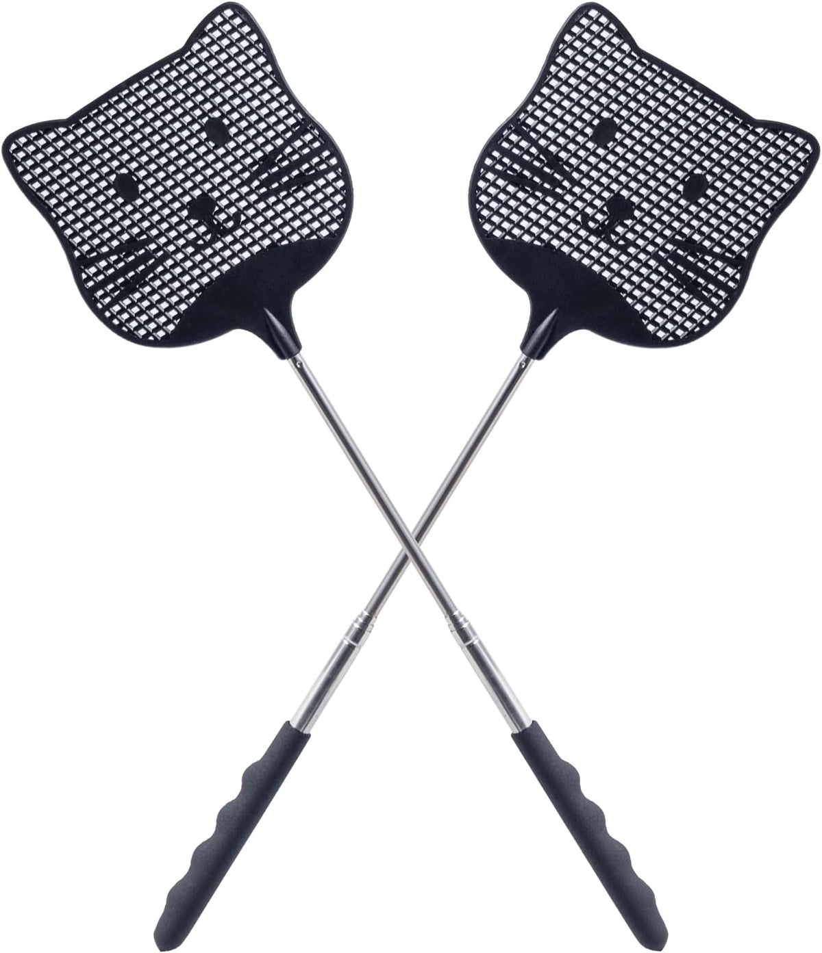 2pcs Extendable Fly Swatter, 25 inch Handle Indoors Flyswatters