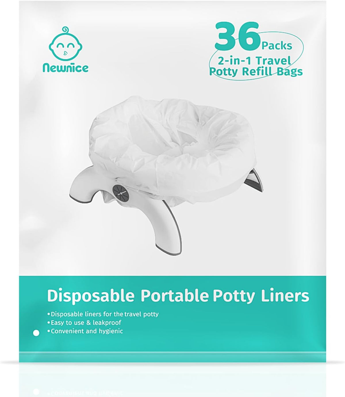 [36 Counts]Newnice Disposable Potty Liners for OXO Tot 2-in-1 Go Potty