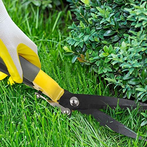 JARDINEER Sharp Grass Shears, Grass Clippers Handheld, Manual Grass Cutter Edging Shears for Lawn Garden