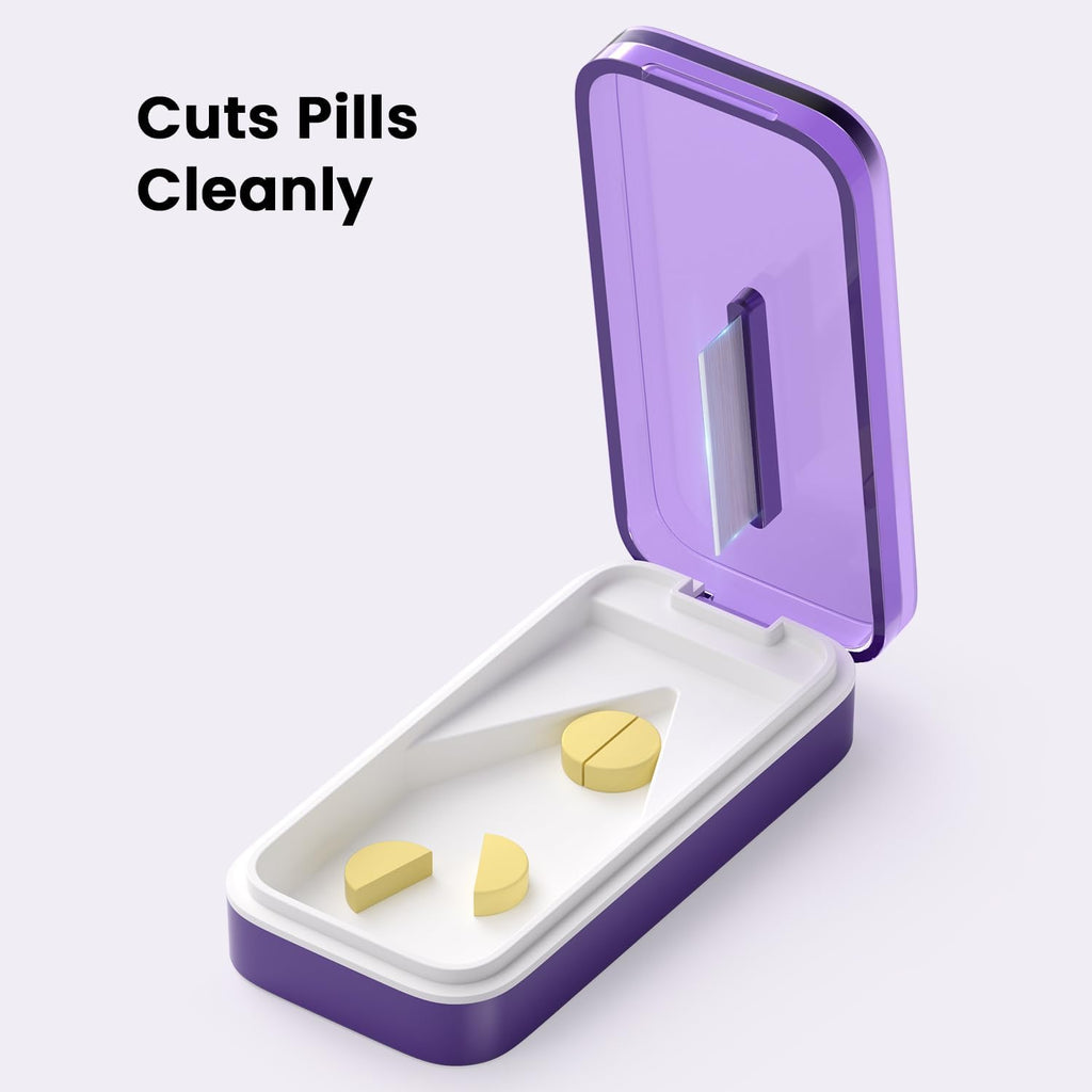 Pill Cutter Splitter for Large or Small Pills, Precision Pill Splitters for Cutting Multiple Pills/Supplement/Medication/Vitamins