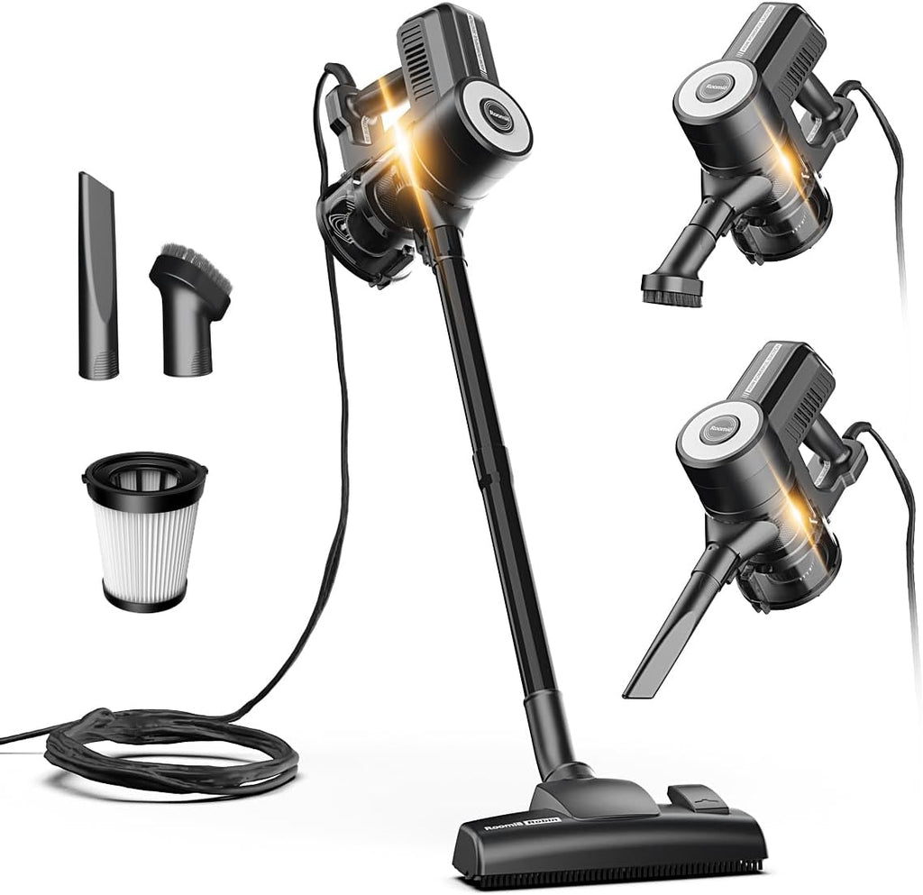 Roomie Tec Corded Stick Vacuum Cleaner for Home, 450W High Suction Power