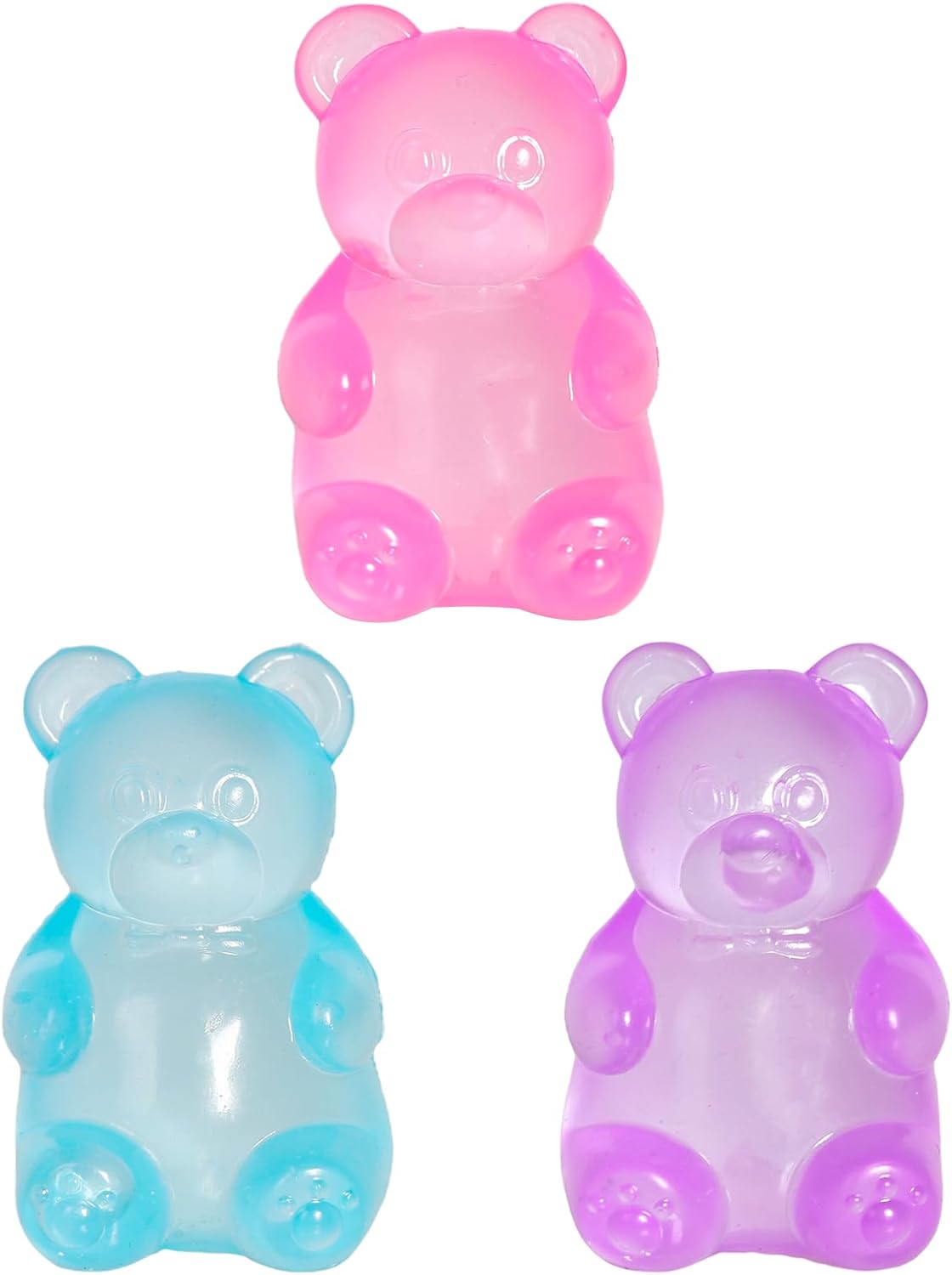 2pc Stress Gummy Bear Squishy Stress Balls for Adults Kids Fidget Toy
